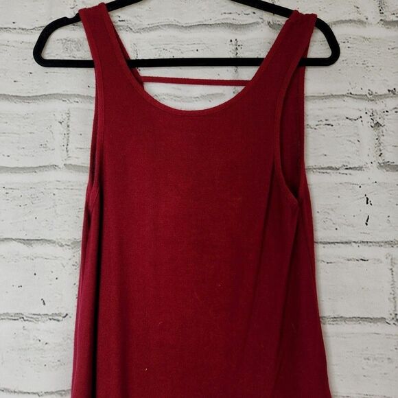 Zyia Active Women's Knit Red Soft Strappy-Back Tank Top Size Small Athleisure - Picture 6 of 9